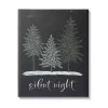 Silent Night Forest Canvas Wall Plaque