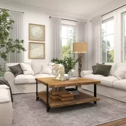 Silver Glass Ornate 2-pc. Pillar Candle Holder Set