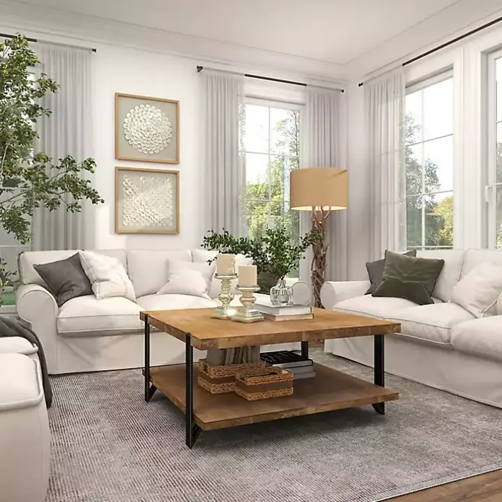 Silver Glass Ornate 2-pc. Pillar Candle Holder Set