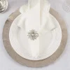 Silver Glitter Starburst 4-pc. Napkin Ring Set