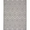 Silver Gray Diamond Indoor/Outdoor Area Rug, 4x6