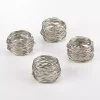 Silver Metal Twine Napkin Rings, Set of 4
