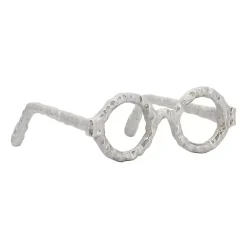 Silver Round Eye Glasses Sculpture