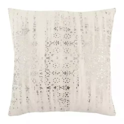 Silver Stripe Cotton Pillow
