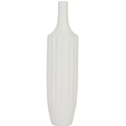 Slender Curtain Ribbed Vase, 19 in.