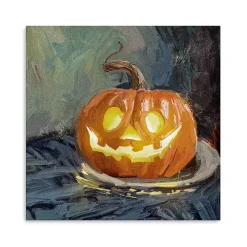Smiling Jack O Lantern Canvas Art Print