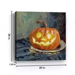 Smiling Jack O Lantern Canvas Art Print