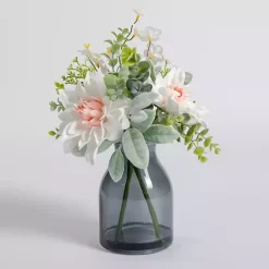 Snow Lotus and Greenery Arrangement