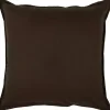 Solid Brown Flanged Pillow