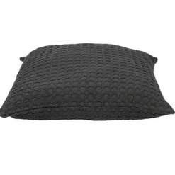 Solid Charcoal Textured Pillow