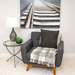 Solid Charcoal Textured Pillow