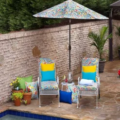 Solid Yellow Outdoor Pillows, Set of 2