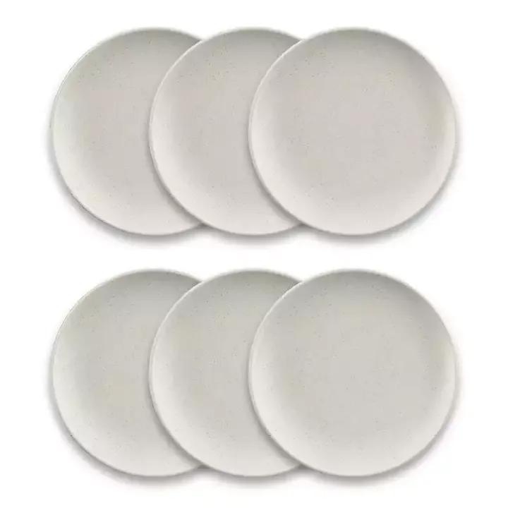 Speckled Beige Wheat Dinner Plates, Set of 6