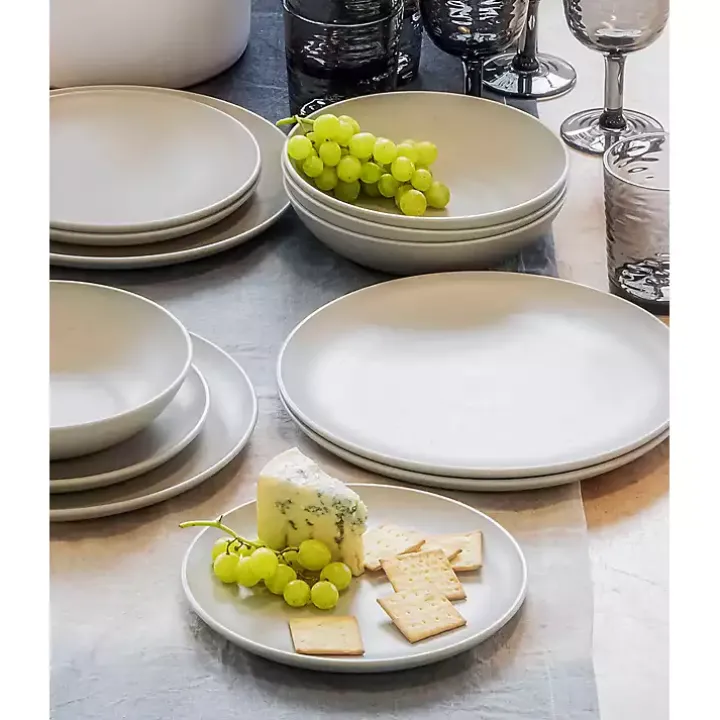 Speckled Beige Wheat Dinner Plates, Set of 6