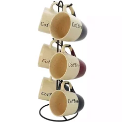 Speckled 6-pc. Coffee Mugs with Stand