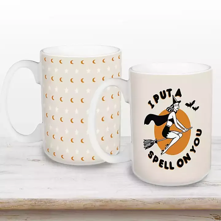 Spell On You Halloween Mugs, Set of 2