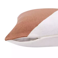 Spice & Ivory Geometric Colorblock Throw Pillow