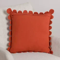 Spice Scalloped Edge Pillow