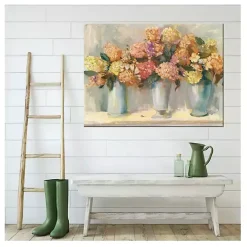Spiced Hydrangeas Outdoor Canvas Art Print