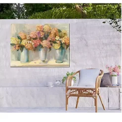 Spiced Hydrangeas Outdoor Canvas Art Print