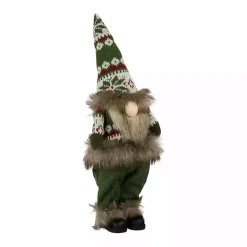 Standing Gnome with Green Knitted Christmas Outfit