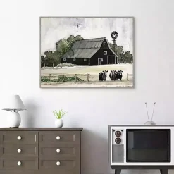 Stay or Go Framed Canvas Art Print