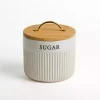 Sugar Ribbed Ceramic Canister