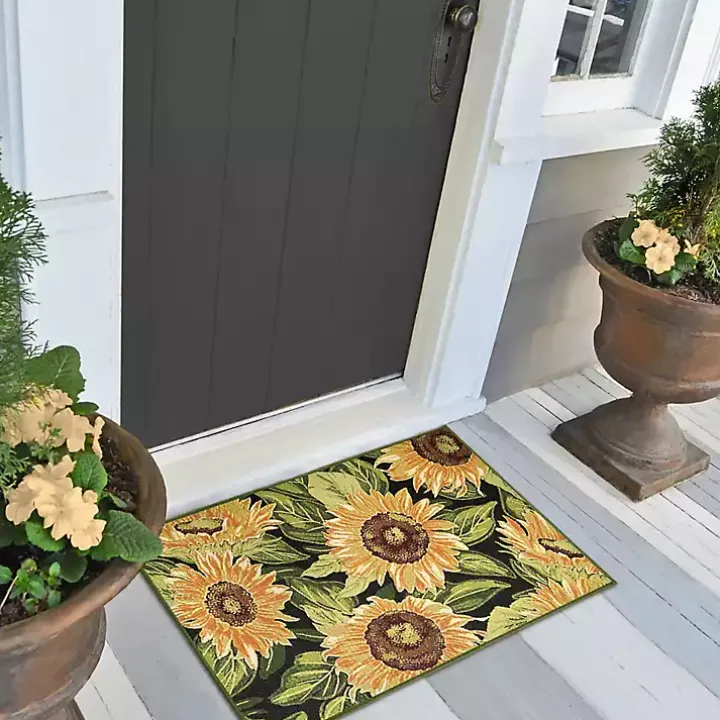 Sunflower Blossoms Indoor/Outdoor Rug, 3x4