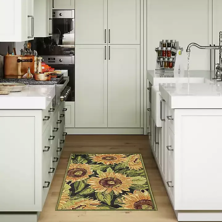 Sunflower Blossoms Indoor/Outdoor Rug, 3x4
