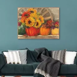 Sunflower Still Life Framed Canvas Art Print