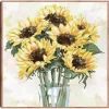 Sunny Sunflowers Framed Canvas Art Print