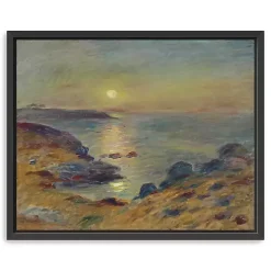 Sunset in Douarnenez Framed Canvas Art Print