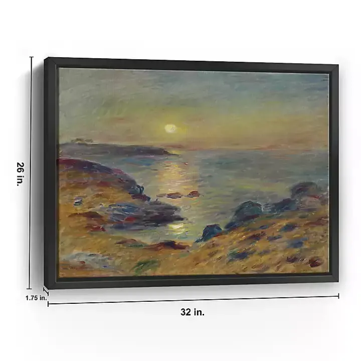 Sunset in Douarnenez Framed Canvas Art Print