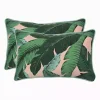 Swaying Palms Outdoor Lumbar Pillows, Set of 2