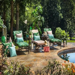 Swaying Palms Outdoor Lumbar Pillows, Set of 2