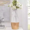 Tall Gold Marble Ceramic Vase