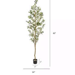 Tall Potted Olive Branch Tree, 82 in.