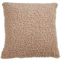 Tan Faux Lamb Fur Pillow