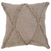 Taupe Fringe Diamond Pillow, 20 in.