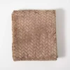 Taupe Heavenly Herringbone Plush Throw