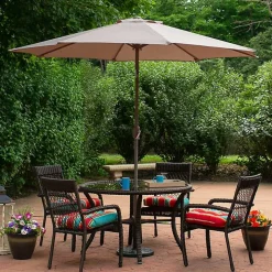 Taupe Tilt Hand Crank Outdoor Umbrella