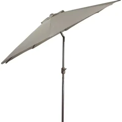 Taupe Tilt Hand Crank Outdoor Umbrella