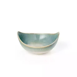 Teal & White Ceramic Decorative Bowls, Set of 3