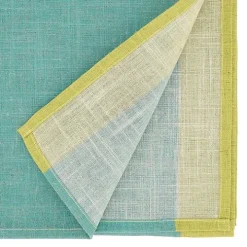 Teal and Mustard Colorblock Table Runner