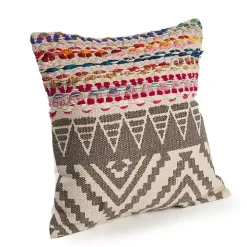 Textured Geometric Boho Pillow