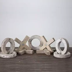 Tic Tac Toe Wood and Metal Magnetic Memo Board