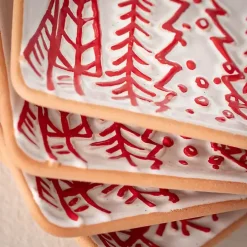 Tis the Season Christmas Snack Plates, Set of 4