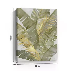Touch of Gold Banana Leaves Canvas Art Print