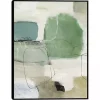 Tranquil Green Framed Canvas Art Print