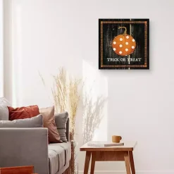 Trick or Treat Polka Dot Pumpkin Canvas Art Print
